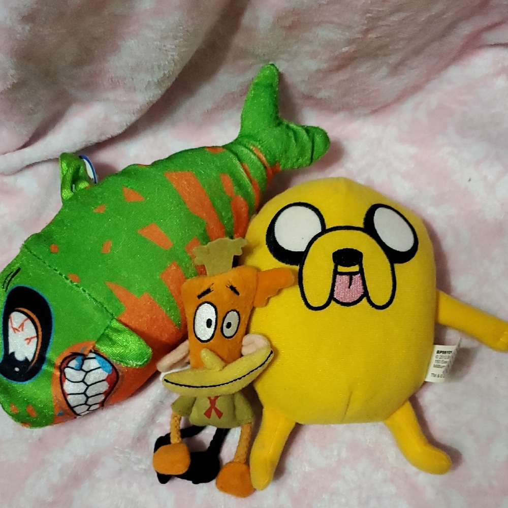 Adventure Time Jake, Camp Lazlo, Shark Plush Lot
